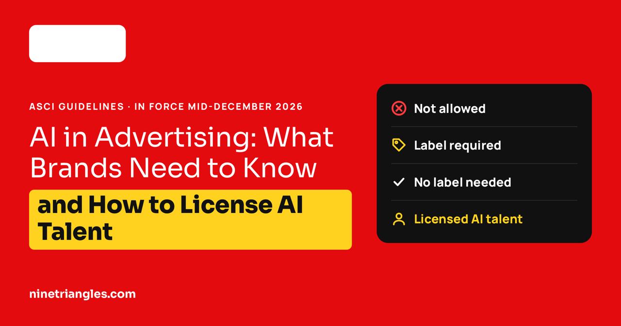 ASCI's New AI Advertising Guidelines: What Brands Need to Know, and How to Properly License AI Talent